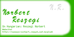 norbert reszegi business card